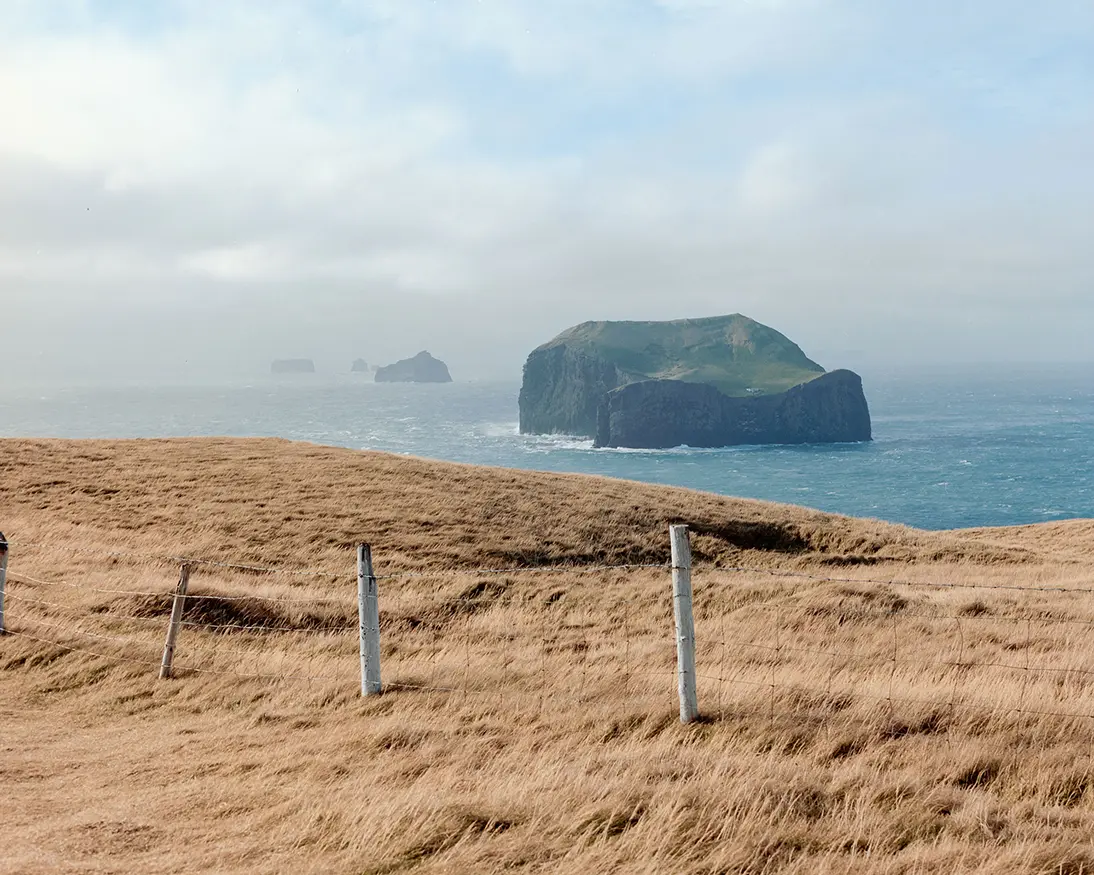 view of the Westman Islands in Iceland